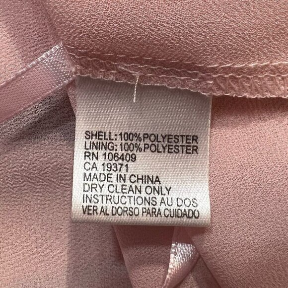 Tahari ASL Women's Top Blouse Pink Small Ruffle V Neck Sleeveless - Picture 3 of 7